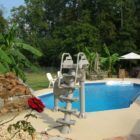 pool with waterfall