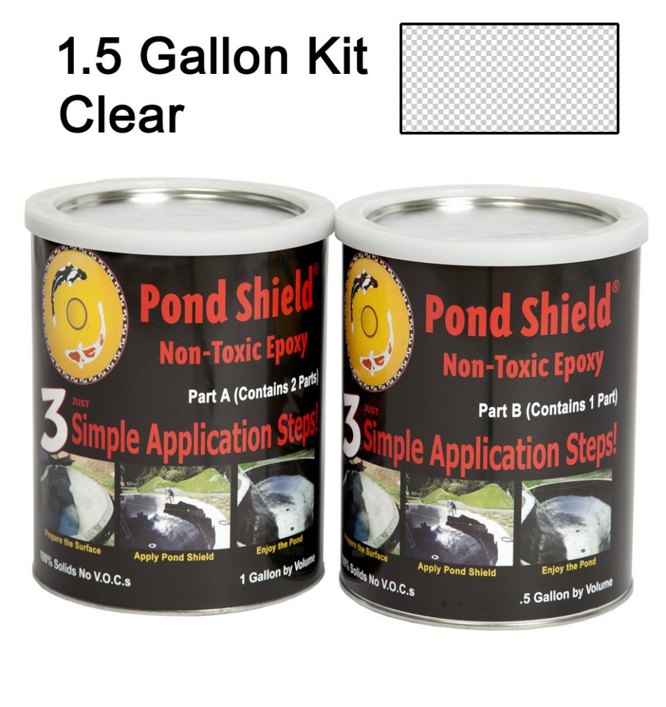 Pond Shield Epoxy Clear 1.5 Gallon Kit Pond Armor