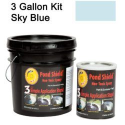 pond shield sky blue