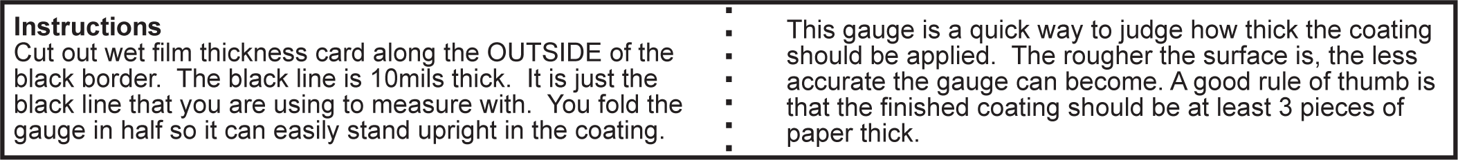 pond armor wet film thickness gauge
